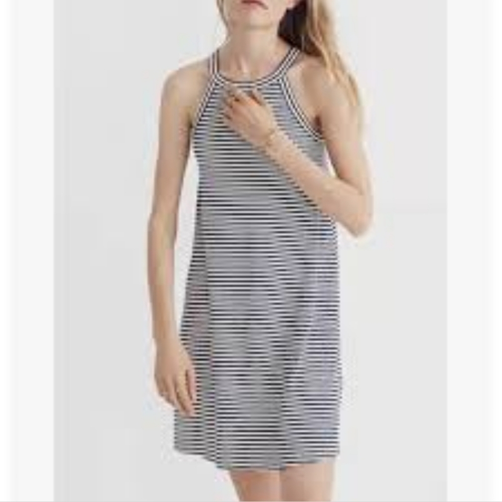 MADEWELL LADIES STRIPED TANK TOP MINI DRESS- XS